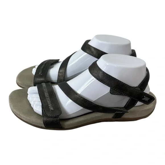 Aertrex Gabby Adjustable Quarter Strap Sandal size 10.5-11 pewter - Picture 3 of 6